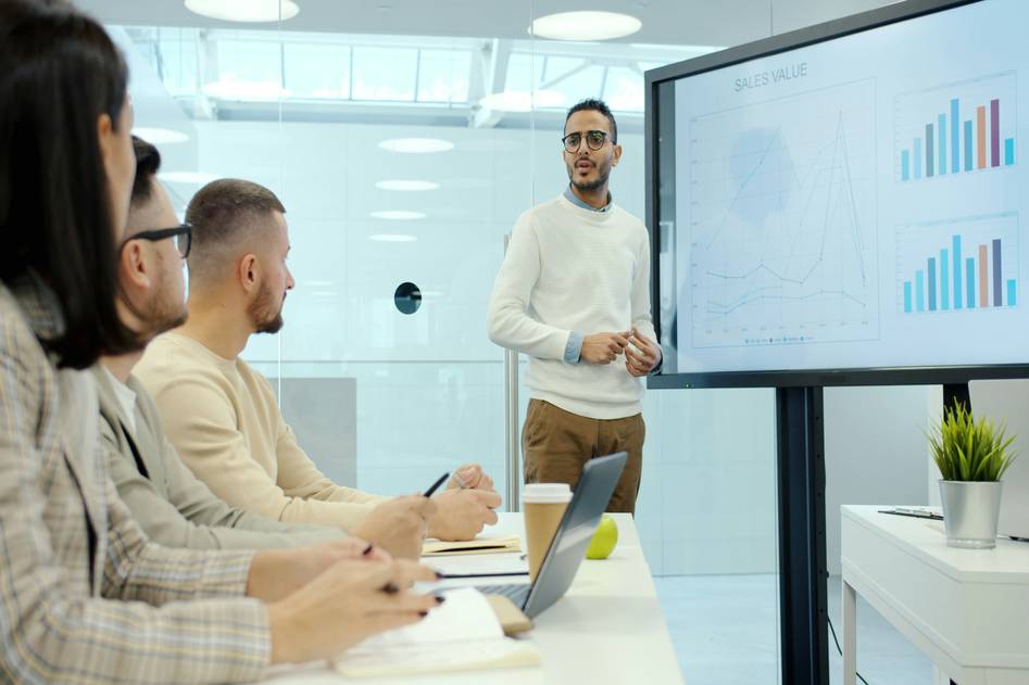 Illustration of a person confidently managing personal finances with charts and budget tools